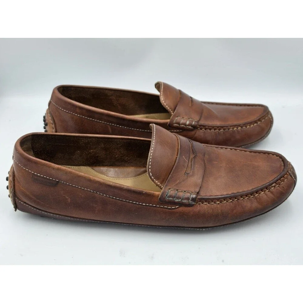 Cole Haan Men's Brown Leather Driving Penny Loafers Moccasins Shoes Size 11.5